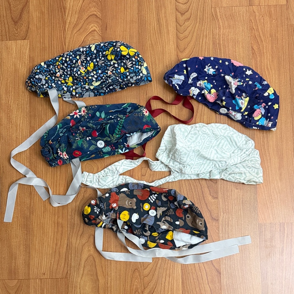 Assorted scrub caps